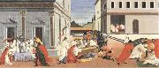 Sandro Botticelli Three miracles of St Zanobius,reviving the dead oil painting